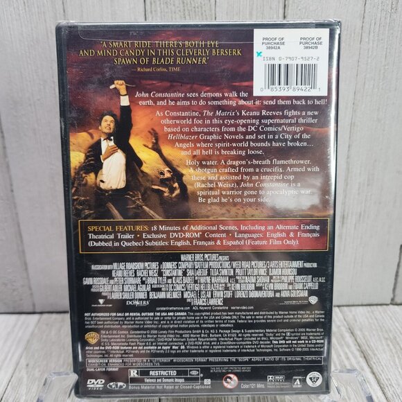 Constantine DVD 2005 Widescreen - Keanu Reeves - NEW! - Picture 2 of 4
